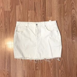 White Denim Skirt